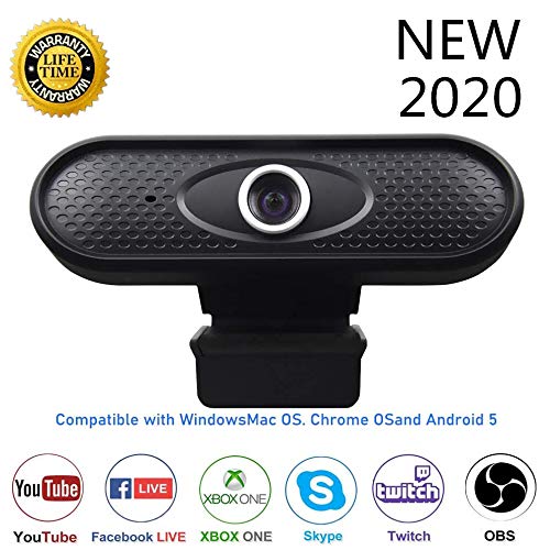 Oriflame Webcam with Microphone,1080P HD Webcam with Streaming Computer Web Camera with 110-Degree