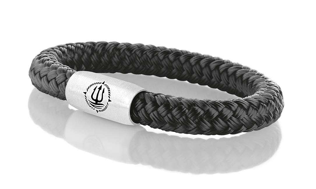 Maritimes Seemannsgarn Segeltau Armband Föhr schwarz 8mm