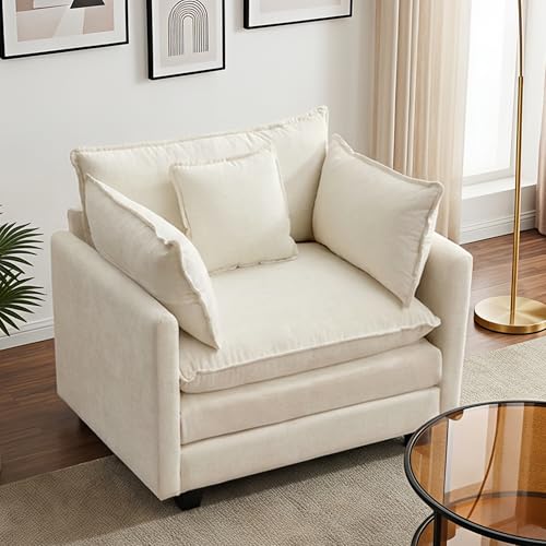 Image of 42 inch Modular Sectional Sofa, Cloud Couch Single-Seat Accent Chair