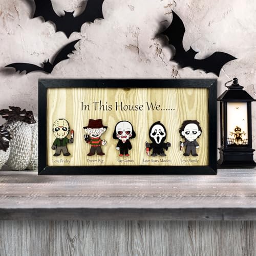 Halloween Decorations Horror Movie Scary Classic Character Wooden Wall Art