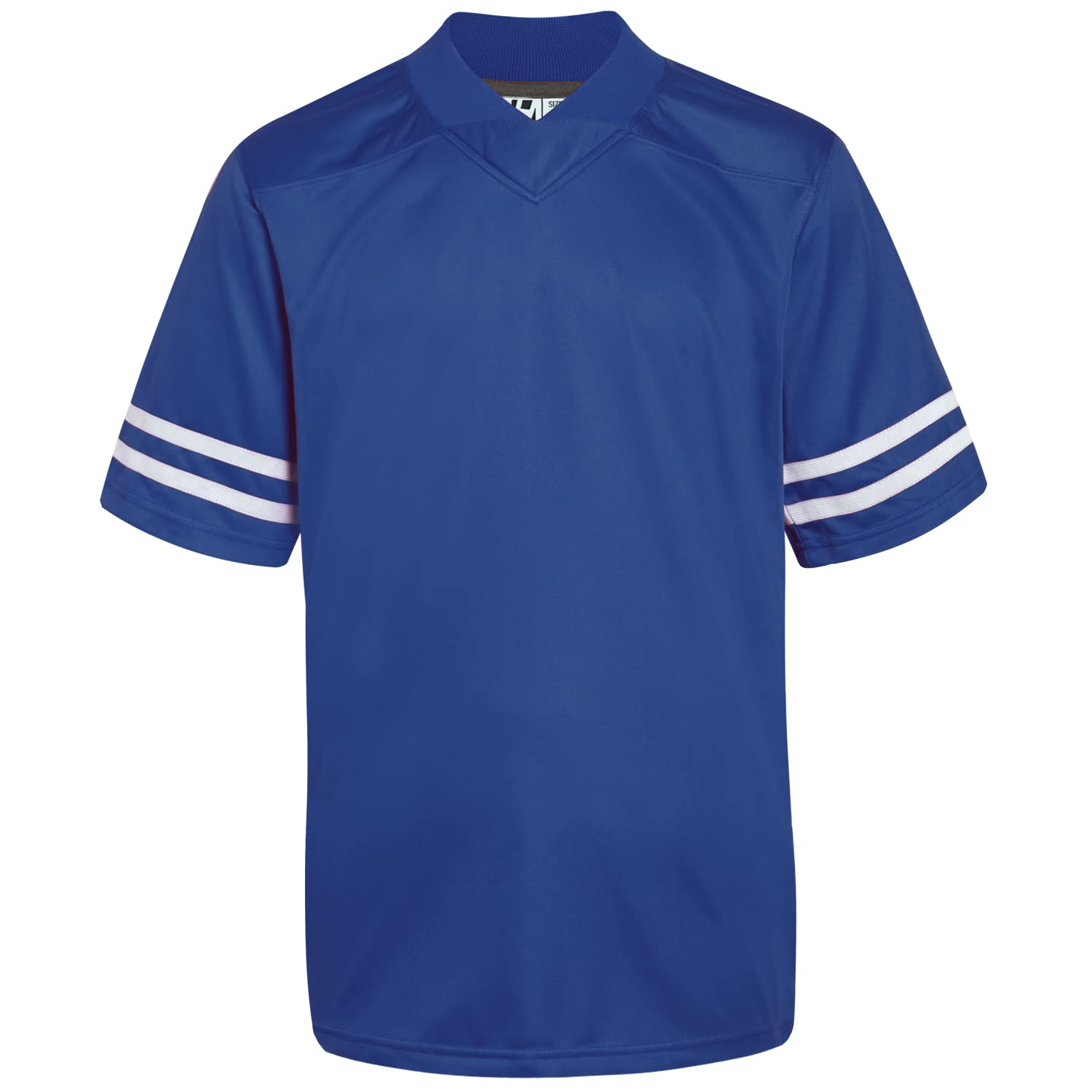 Pullonsy Mens Womens Blank Football Practice Jersey Athletic Replica Shirts Mesh Christmas Tops White Stripes Royal Jersey Size Medium