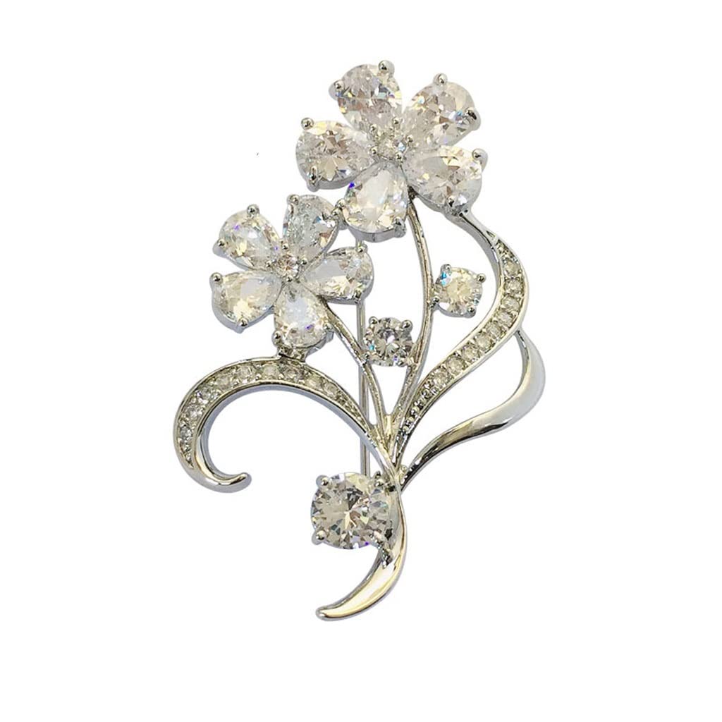 KKXXYQFC Damen-Brosche in Blumenform, kleine frische Strass-Brosche für Kleidungsaccessoires