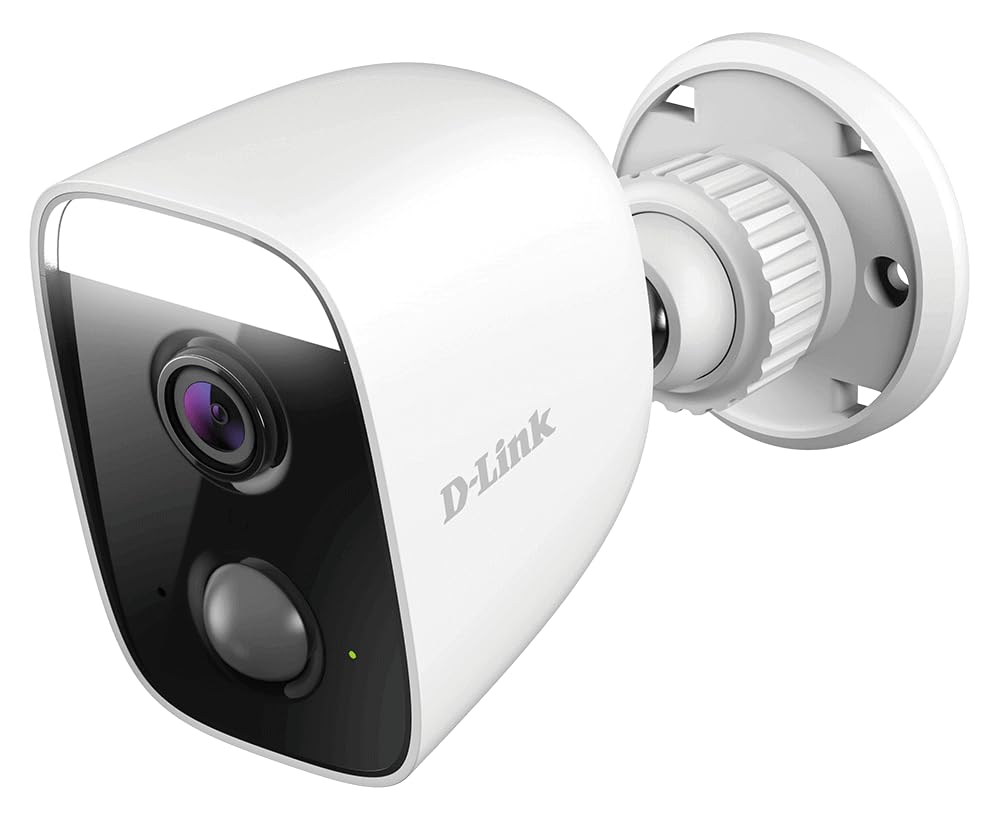 D-Link Outdoor Security Spotlight WiFi Camera, Day Night Vision Built In Smart Home Hub Full HD, Surveillance Network System (DCS-8630LH-US) White