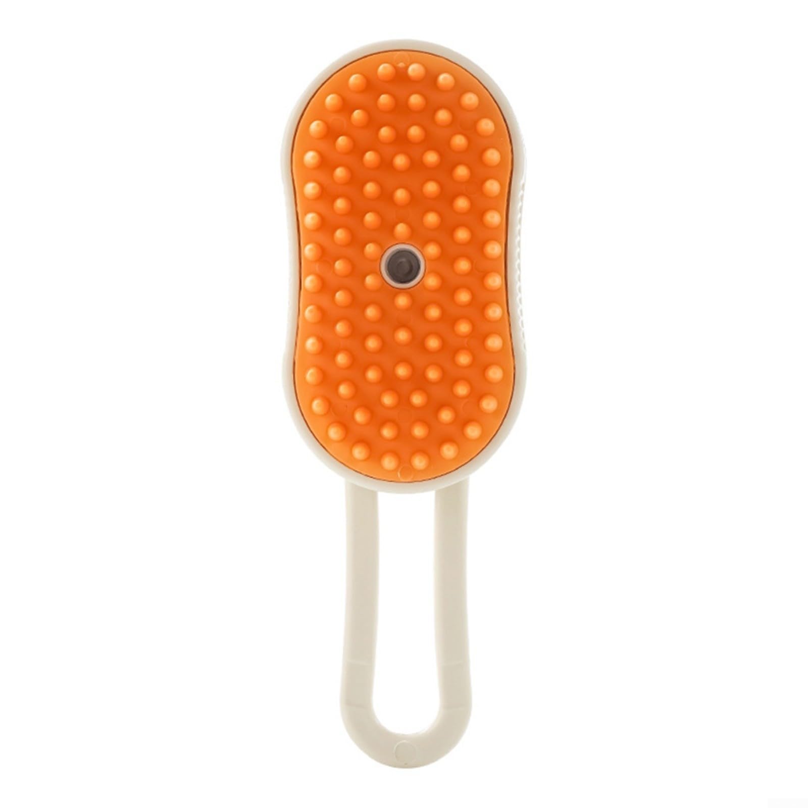 Cepillo de aseo para mascotas de vapor para gatos y perros, 3 en 1 con ajustes ajustables, diseño ergonómico morado o naranja (metros blanco)