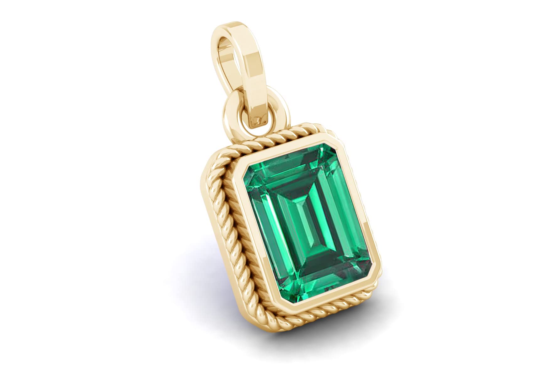 7.25 Ratti Certified Natural Emerald Crystal Panna Stone Panchadhatu AA++ Quality Gemstone Gold Plated Pendant for Women and Men-image-26
