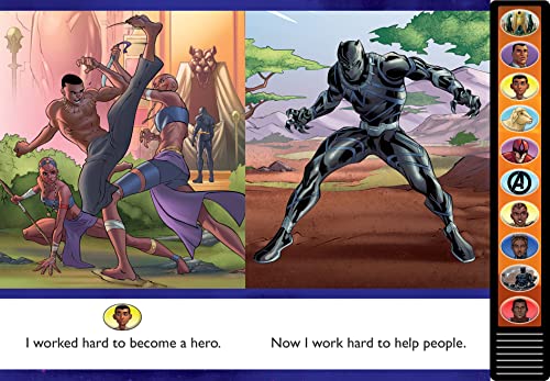 Marvel Black Panther - I'm Ready to Read with Black Panther Interactive Read-Along Sound Book - Great for Early Readers - PI Kids - Image 3