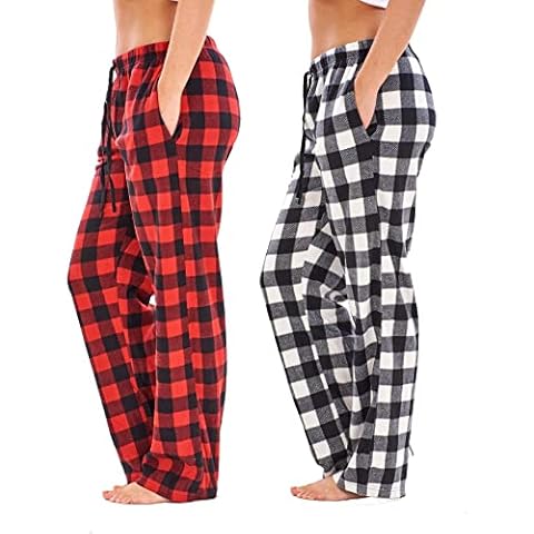 KL761-S - Ladies Check 2 Pack Fleece Lounge Pants - Small Cover