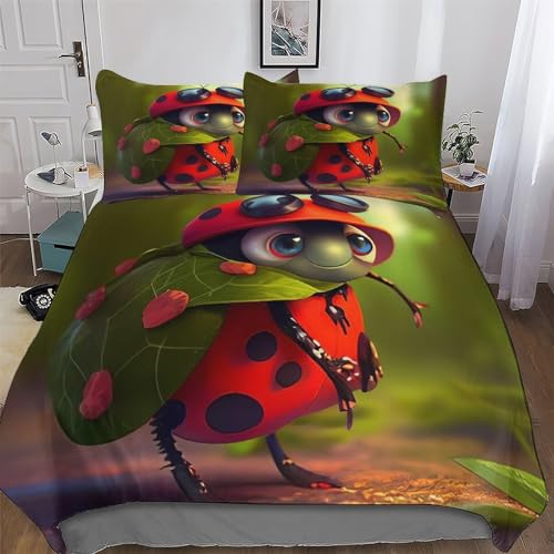 Housse de couette coccinelle ultra douce contre les nuits agitées