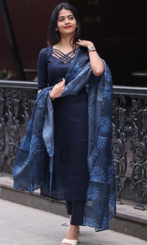 Image of Sun Fashion And Lifestyle Women's PV cotton Stitched Printed Aline Long Kurta Sets for Women