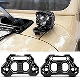 NKCELL POWER Hood Mount Light Brackets Ditch Light Mounting Brackets for JL A-Pillar Off-Road Car LED Pod Work Lights, Wrangler JL JLU 4xe Gladiator JT 2018-2025 Accessories (2-PCS, Black)