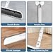 SetSail Floor Scrub Brush with 48-Inch Long Adjustable Handle 2 in 1 Scrape Brush Stiff Bristle Floor Scrubber for Cleaning Shower Bathroom Garage Kitchen Wall Deck Tub Tile