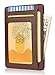 Buffway Slim Minimalist Front Pocket RFID Blocking Leather Wallets for Men and Women - Cross Coffee