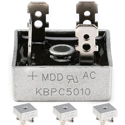 JESSINIE 3pcs KBPC5010 50A 1000V Bridge Rectifier for Power Supply, Durable Electronic...