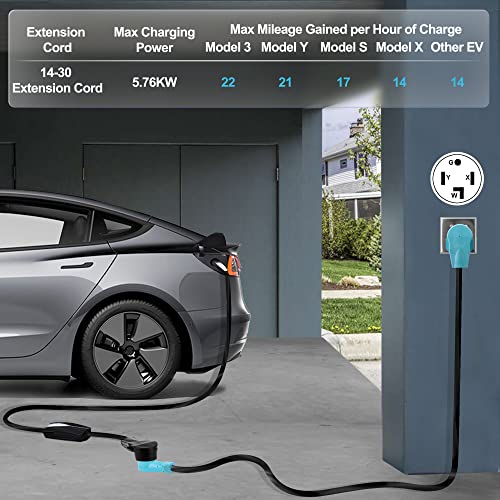 Circlecord Ul Listed 4 Prong 10 Feet Dryer/Ev Extension Cord, 30 Amp Nema 14-30P To 14-30R, Use For Electric Clothes Dryer Power Extension And Level 2 Ev Charging, Stw 10 Gauge #TOP5