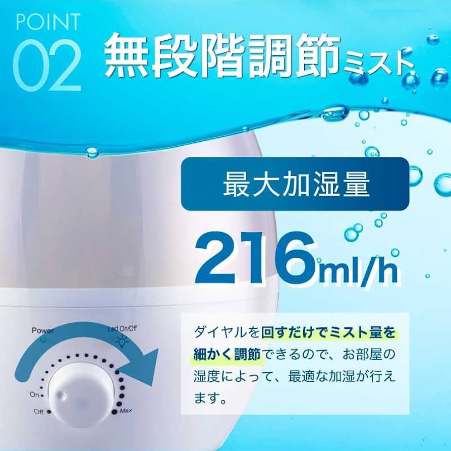 fe sigma　シルバーカー　加湿器 Amazon.co.jp: 加湿器 4L 大容量 シルキーホワイト 41時間連続