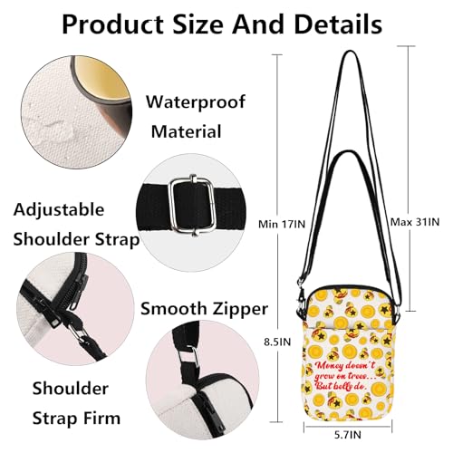 G2TUP ACNH Bell Bag ACNH Bell Gift Money Doesn't Grow On Trees But Bells Do Animal Villager Crossbody Bag Animal Gamer Gift2