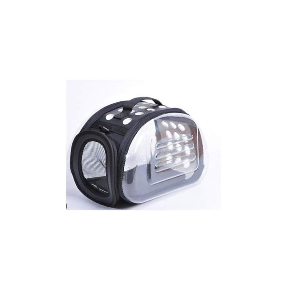 Cage de transport en tissu REYG pliable et lavable en noir pour chiens et chats