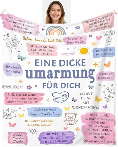 Aseoacc Geschenke für Freundin Decke 150x200 cm | Beste Freundin...