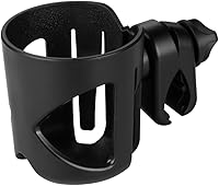 Accmor Universal Stroller Cup Holder - 360° Rotatable Large Caliber Bottle Holder for Stroller, Bike, Wheelchair, Walker, Scooter - Black
