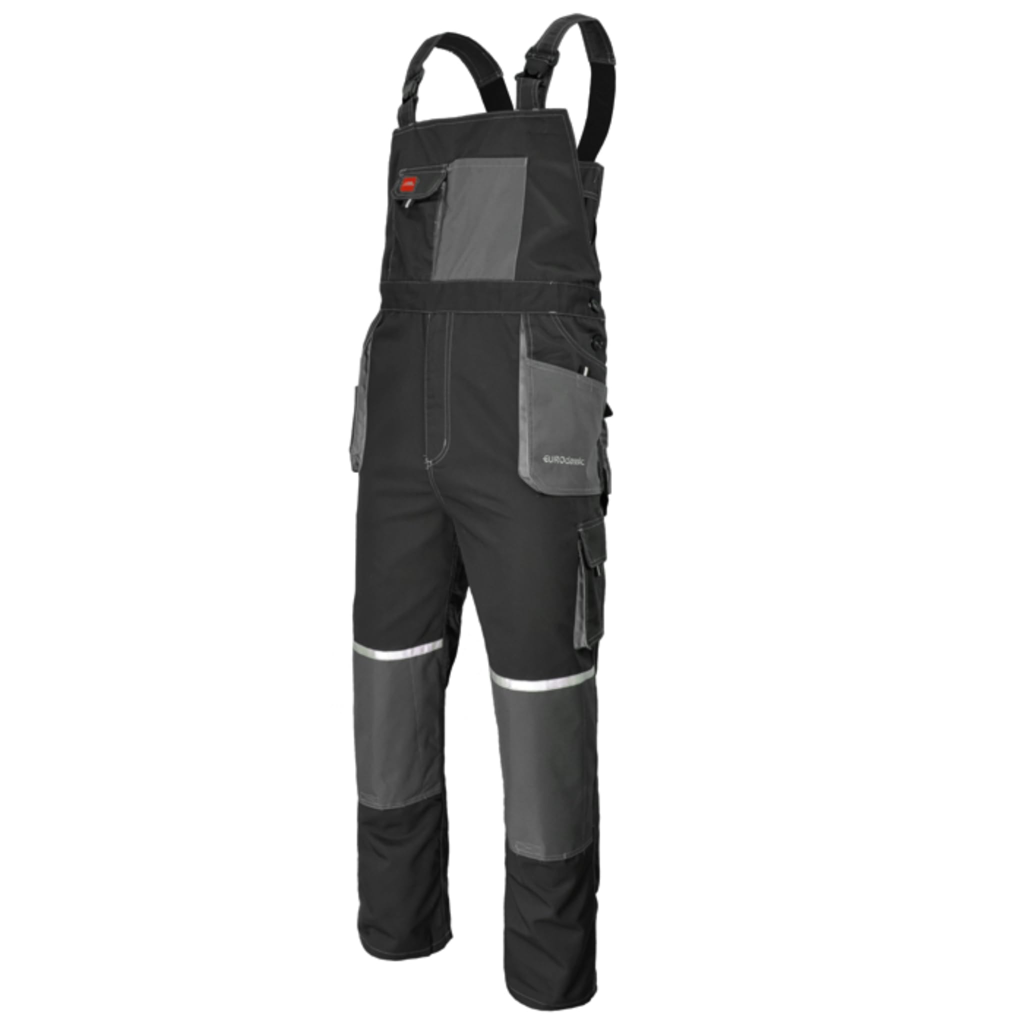ART.MAS ArtMas EuroClassic Bib and Brace Dungaree Mens Multi-Pocket Cargo Heavy Duty Work Overalls, Triple Stitched Cordura Reinforcing Stress Points Knee Pad Pockets, Hi Vis (Size EU 60-44UK)