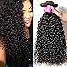 YIROO 8A Deals Virgin Brazilian Curly Hair 3 Bundles of Human Hair Weave,100% Unprocessed Human Hair Double Weft Cheap Extensions 95-100g/PC Jerry Curls Natural Color (8 10 12")