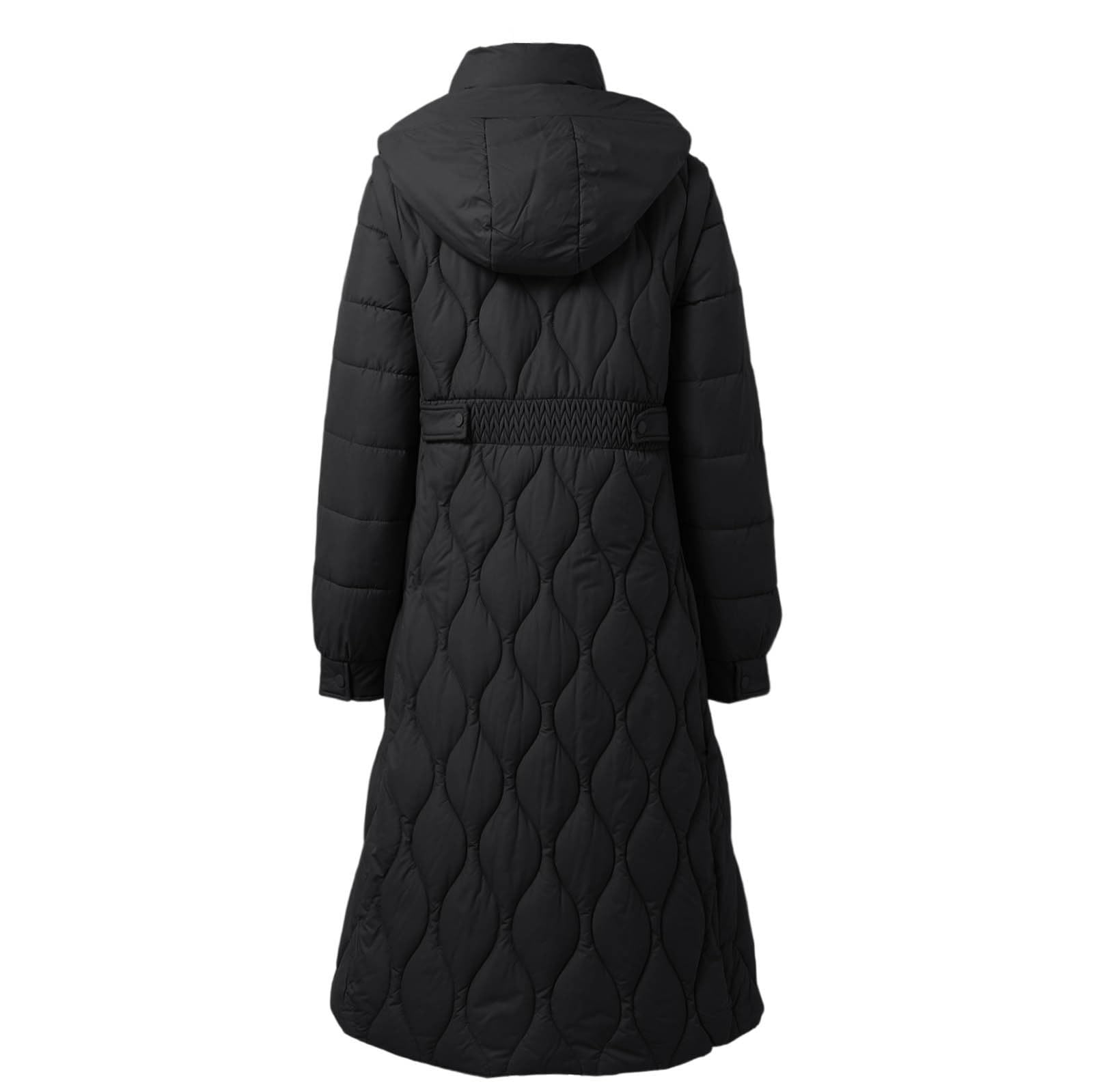 Piumino Donna Invernale Lungo 100 Grammi con Cappuccio e Zip Giubbotto Imbottito Trapuntata Elegante Cappotto Primaverile Termica Vento Giacca Casual Leggero Curvy per Neve Trekking Sportiva