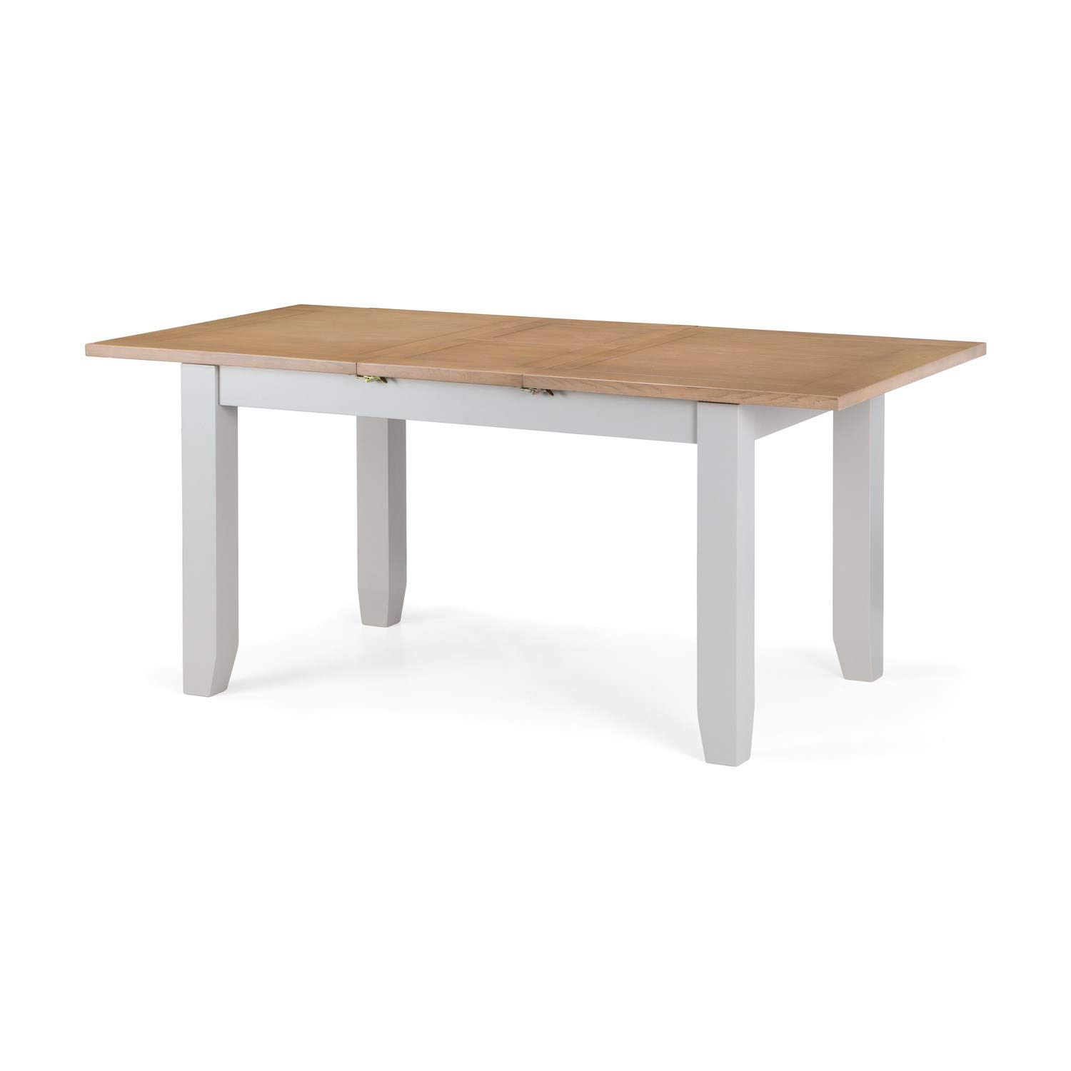 Julian Bowen Unisex Light Grey Richmond Rectangular Extending 4-6 Seater Dining Table In Size 4