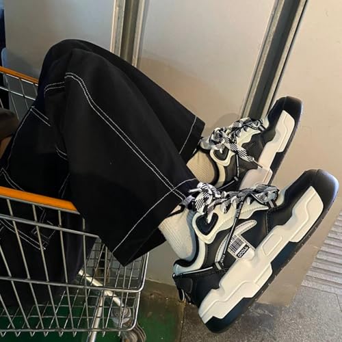 Women's Fashion Platform Sneakers Retro Chunky Sole Non Slip Comfortable Walking Skate Shoes4