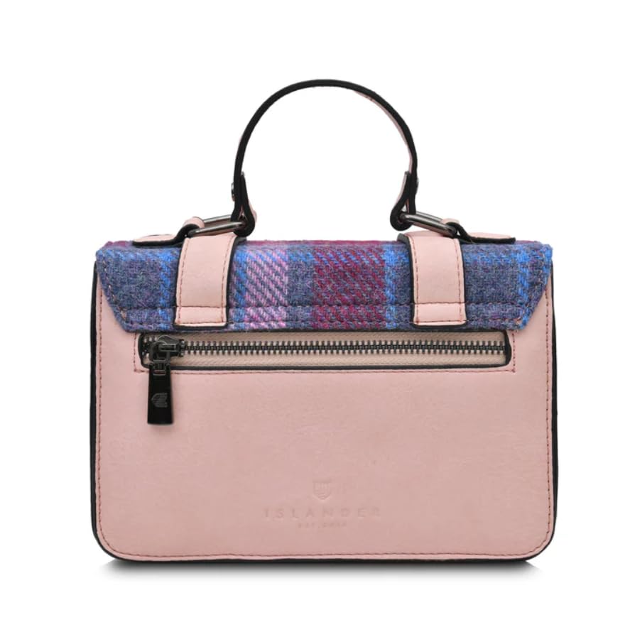 Image of Islander Harris Tweed Mini Satchel, Handbag for Women, Flap and Microfiber Leather