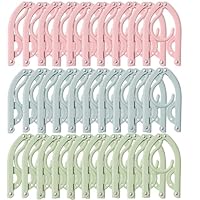 30 Pcs Folding Clothes Hanger, Travel Coat Hangers, Portable Travel Hangers Foldable, Attractive and Durable Suitable for Home Hotel Camping (3 Colors)