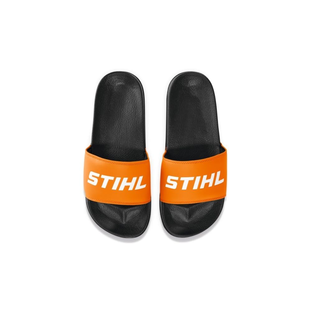 Stihl Claquettes de Plage – Pool Sliders – Logo Orange – Semelle EVA – Tailles 40-41/42-43/44-45