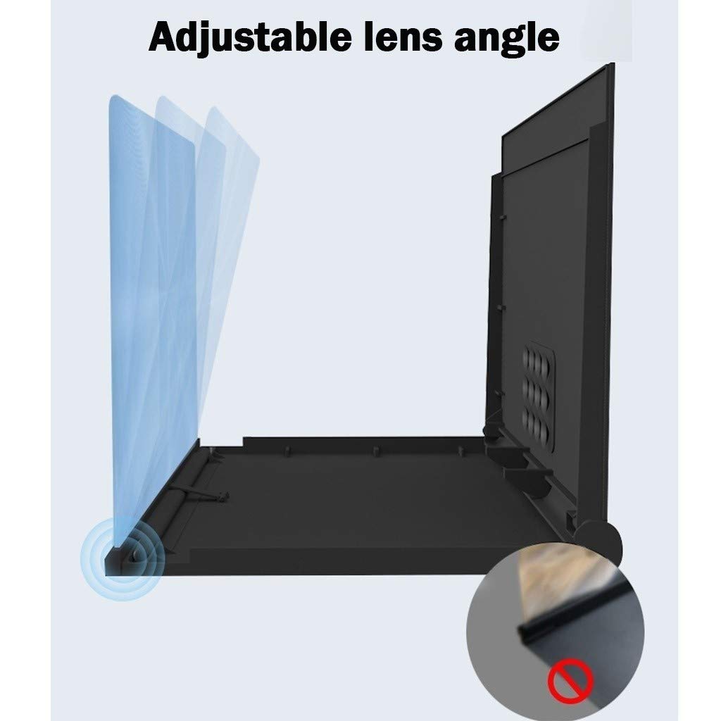 Lente di ingrandimento per Schermo Amplificatore Portatile for Film HD con Supporto Pieghevole, ingranditore dello Schermo del Telefono Adatto a Tutti Gli Smartphone(32in)