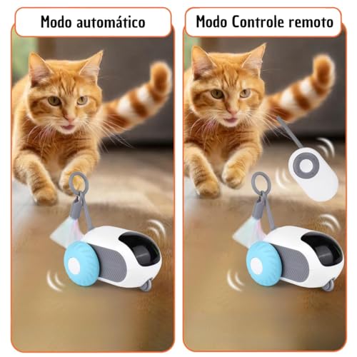 Kit Brinquedo Interativo Para Gatos e Cachorros – Bolinha Automática + Carrinho Controle Remoto, Est