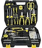 DOWELL Kit de herramientas para el hogar Set de herramientas manuales generales con caja de herramientas caja de almacenamiento HYT185