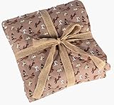 Molly Mutt Pet Blanket, GOTS-Certified 100% Organic Cotton Canvas Top with Fleece Underside, Great for Dogs and Cats, Ideal for Sofa, Couch, and Cars, No Harmful Chemicals, Machine Washable, 48"x52"