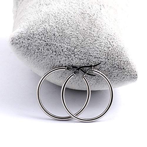Silberohrringe, modische Schwarze Silberne Gold Farbe 316L Edelstahl Ohrring Männer Frauen große Hooks Hoop Punk Piercing Schmuck für Mädchen