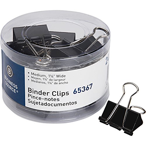 Business Source Medium 24-Count Binder Clips (65367)