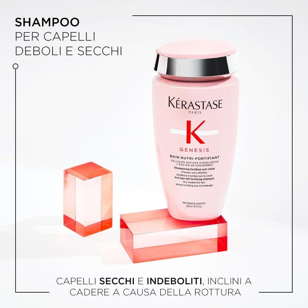 Kérastase, Genesis, Shampoo Anti-Caduta & Nutriente, Per Capelli Fragili, Secchi & Spessi, Bain Nutri-Fortifiant, 250 ml