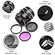 62mm Filter Kit, Fotover 62mm UV CPL FLD Filter Set Universal UV Schutzfilter Zirkular Polarisationsfilter mit Mitte Pinch Objektivdeckel kompatibel mit Canon Nikon Sony Pentax Olympus Fuji Kamera