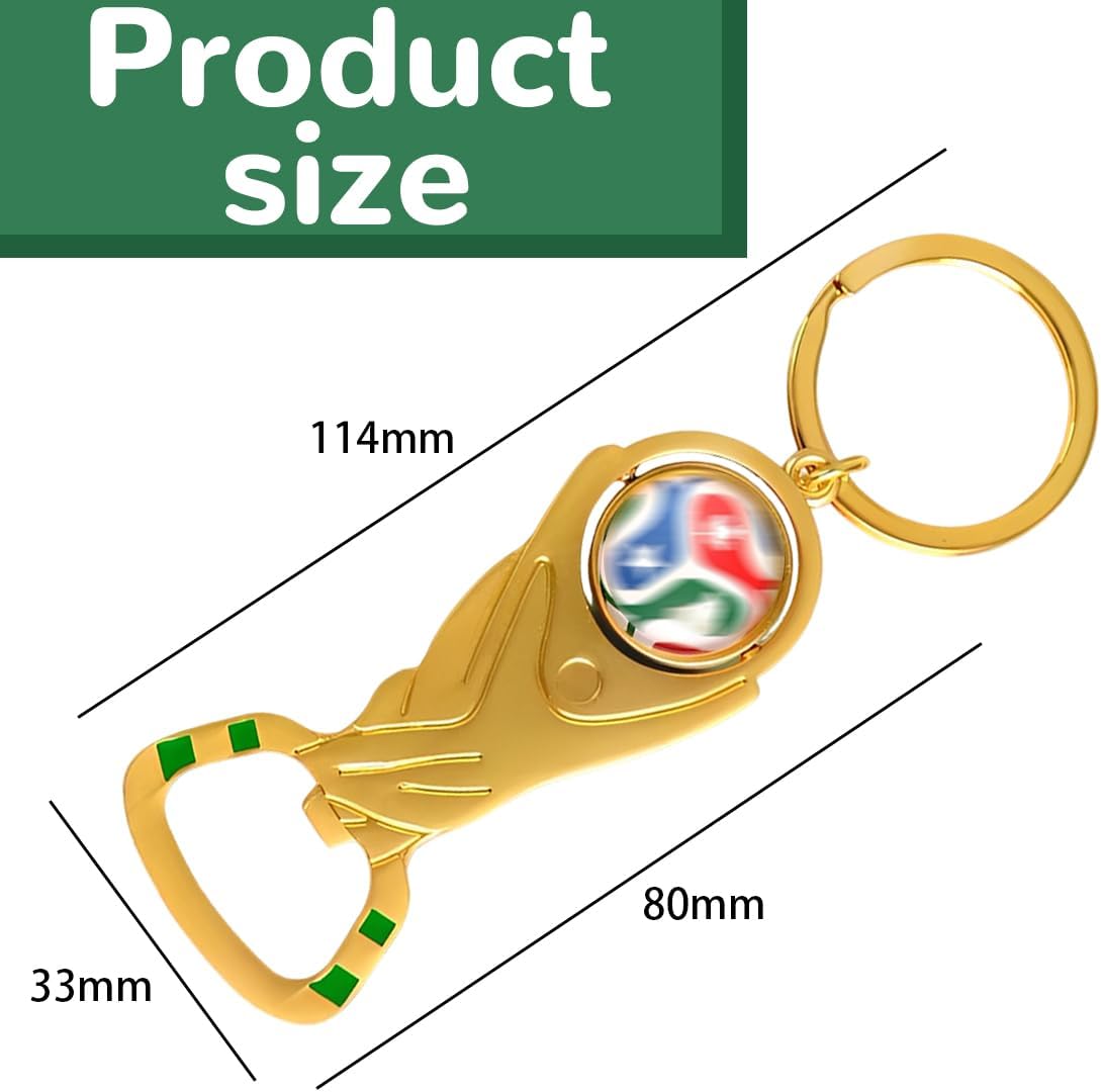 Bottle Opener Keychain, Football Keychain,World Cup Products,Stainless Steel Bottle Openers, Beer Bottle Opener, Football Fan Gift