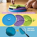 Slow Feeder Dog Bowl – 3-Level Puzzle Feeder for Large, Medium & Small Dogs | Spinning Lick Bowl for Liquid Treats, Peanut Butter & Wet Food | BPA-Free Dog Enrichment Bowl - Image 3