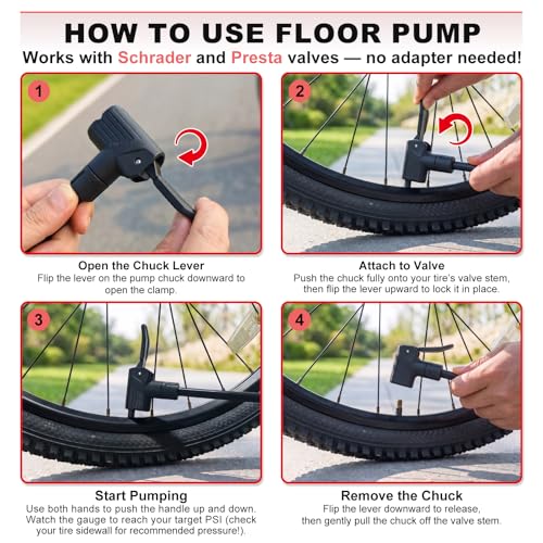 Hycline Bicycle Pump Dual-Head
