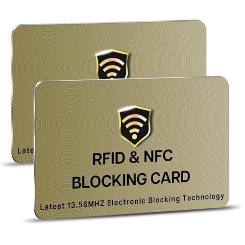 SaiTech IT RFID Blocking Cards, 2 Pack One Card Protects Entire Wallet Purse For Men & Women, NFC...
