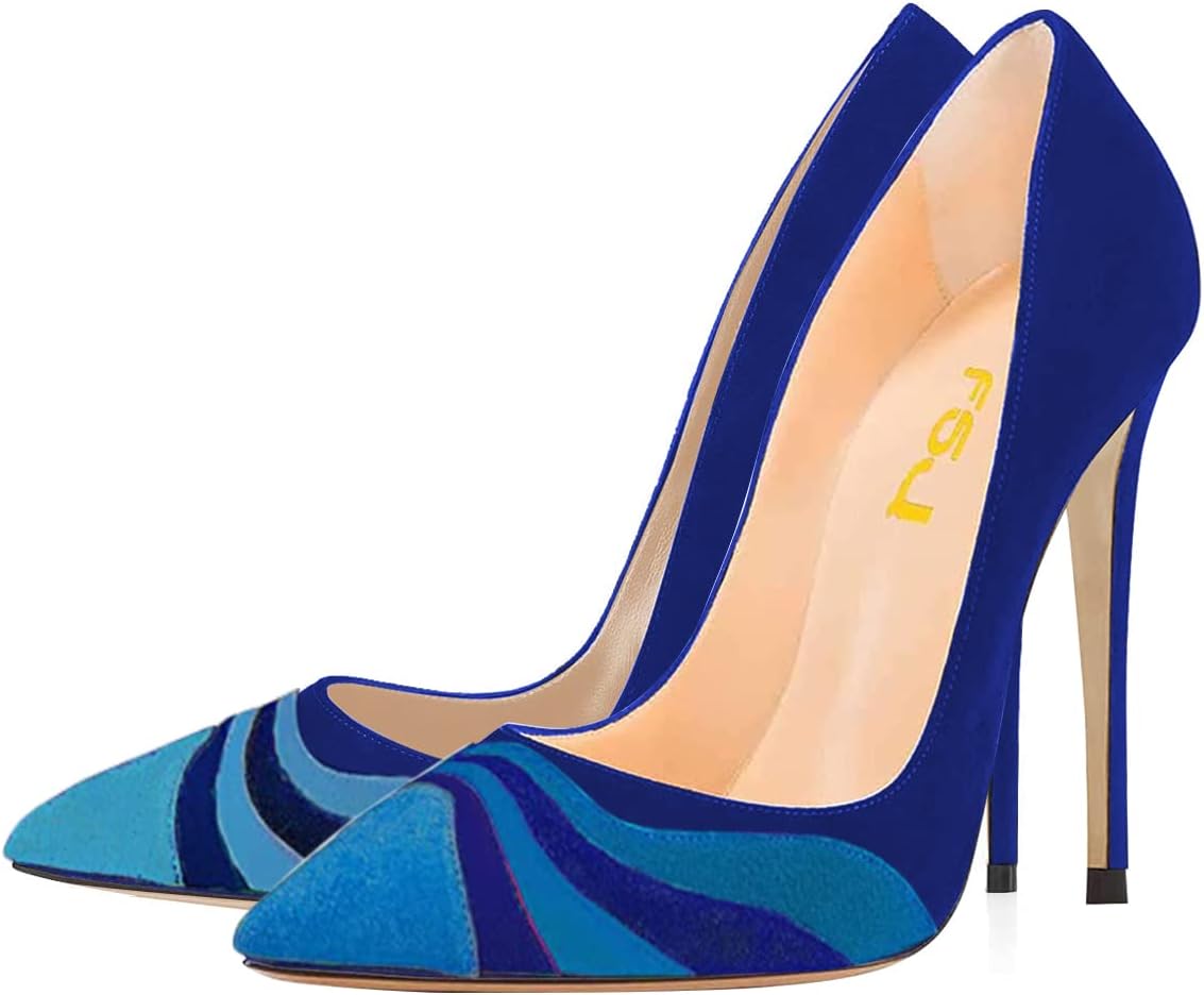 FSJ Women Formal Pointed Toe Pumps High Heel Sexy Stilettos Slip On Office Cute Evening Dress Shoes Size 4-15 US - Image 4