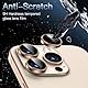 JETech Kameraschutz für iPhone 16 Pro 6,3 Zoll und iPhone 16 Pro Max 6,9 Zoll, 9H Gehärtetes Glas Individuelle Metallring Abdeckung, HD Klar, 1 Set (Titan Wüstensand)
