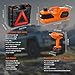 JackPhD 5 ton Cordless Electric car Jack kit with Hydraulic Lift,Lithium Battery & Double Cylinder air Pump & LCD Touch Screen - Portable car Jack and Stand kit Includes Impact Wrench