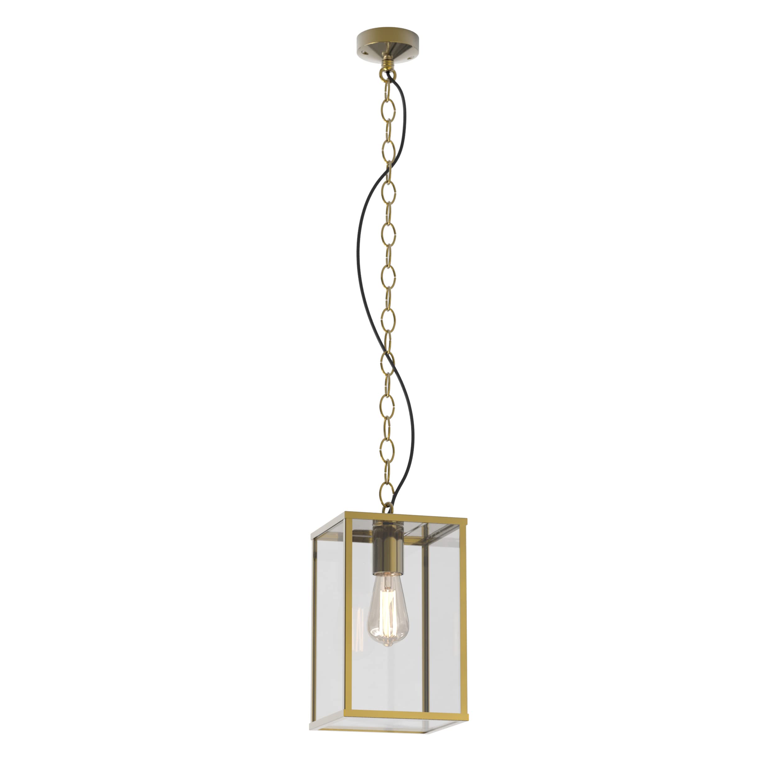 Astro Light/Black Homefield 240 Pendant In Natural Brass