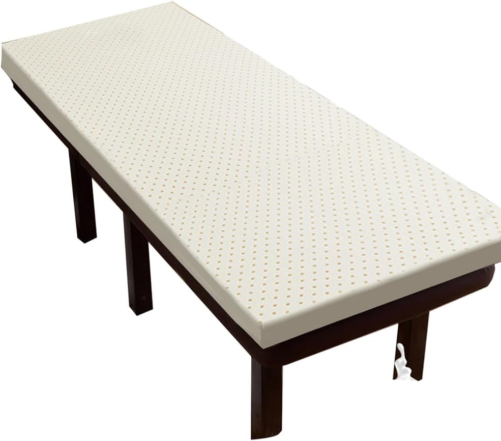 Thick 5cm,80 * 185cm,LDLCYCN Natural Latex Mattress Topper Breathable Massage Table Mattress Pad with Dustproof Cover Thicken 5Cm(2In) Spa Bed Pad Help Relief Shoulder & Back Pain for Beauty Bed