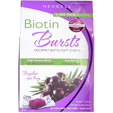Neocell Neocell Laboratories Biotin Bursts Chewable Acai Berry, High Potency, 30 Count (Pack of 2) Cover