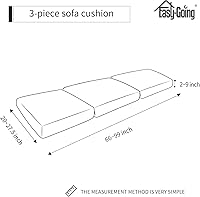 Vista 3 de Easy-Going Fundas de cojín de vellón para asiento de sofá, funda de cojín suave y elástica de muebles para niños, mascotas